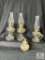 Lot of 4 Oil Lamps