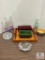 Serving Tray With Assorted Ceramic and Glassware