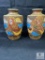 Lot of Two Asian Style Vases Made in Japan