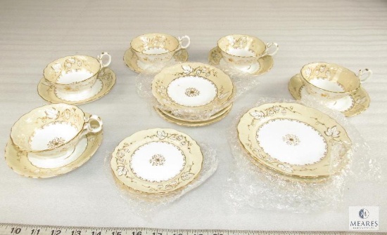 Approximately 20 Piece Teacups and Saucers and Bread Plate Set