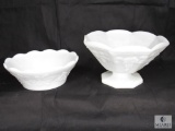 Lot of 2 Milk Glass Pieces