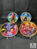 Hamilton Collection Star Trek Collector Plates Lot of 4