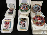 Bradford Exchange Football Collector Plates Lot of 12