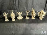 Lot of 6 Metal Wizard Figurines