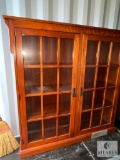 Large Wooden Bookcase With Doors