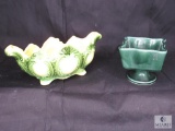 Lot of Two Vintage Hull Pottery Planters