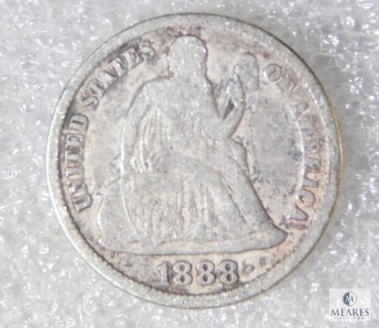 1888-S Liberty Seated Dime, F-VF