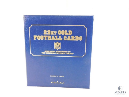 NFL 22 Karat Gold Card Album by Danbury Mint