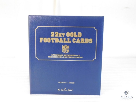 NFL 22 Karat Gold Card Album by Danbury Mint