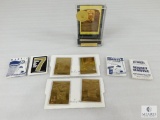 Lot of Mickey Mantle Assorted Collector Cards And Bat, Danbury Mint Gold Cards