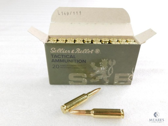 20 Rounds Sellier & Bellot 6.5 Creedmoor Ammo. 140 Grain FMJ Boat Tail