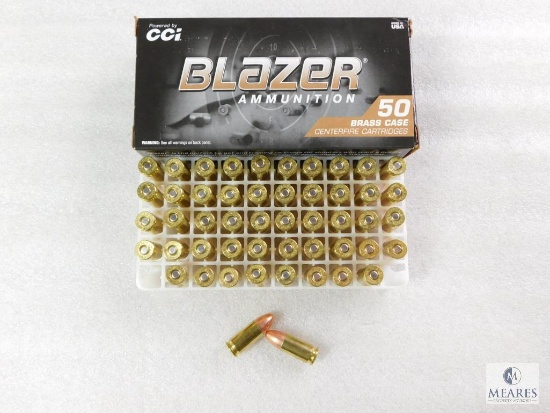 50 Rounds CCI Blazer 9mm Ammo. 124 Grain FMJ