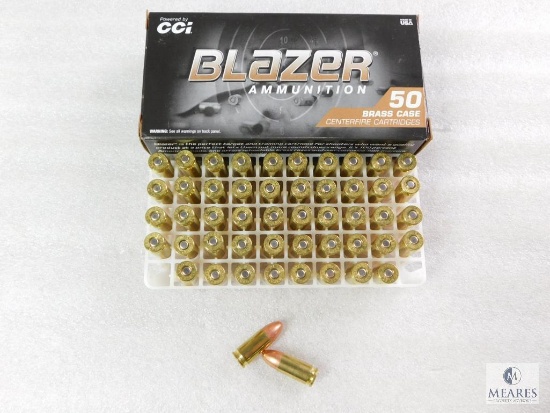 50 Rounds CCI Blazer 9mm Ammo. 124 Grain FMJ