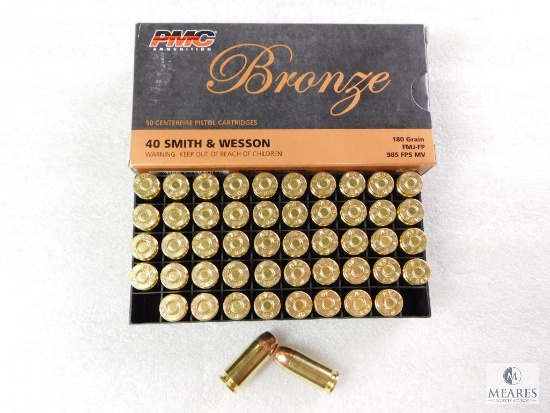 50 Rounds PMC .40 S&W Ammo. 180 Grain FMJ