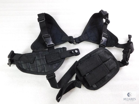 New Ambidextrous Tactical Shoulder Holster with Double Magazine Pouch