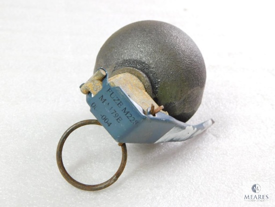 Inert De-Milled Baseball Type Hand Grenade
