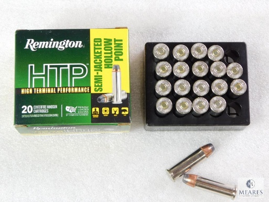 20 Rounds Remington HTP .38 Special Ammo. +P 110 Grain Semi Jacketed Hollow Point