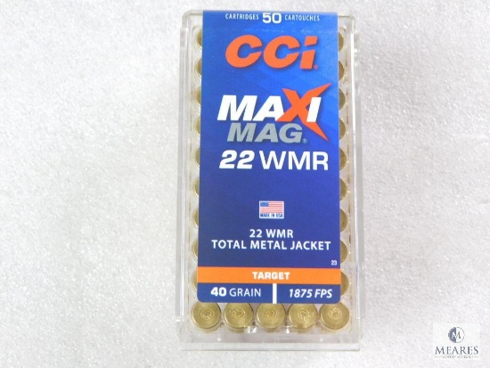 50 Rounds CCI Maximag .22 Magnum Ammo. 40 Grain TMJ 1875FPS