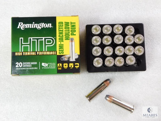 20 Rounds Remington HTP .38 Special Ammo. +P 110 Grain Semi Jacketed Hollow Point