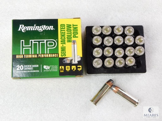 20 Rounds Remington HTP .38 Special Ammo. +P 110 Grain Semi Jacketed Hollow Point