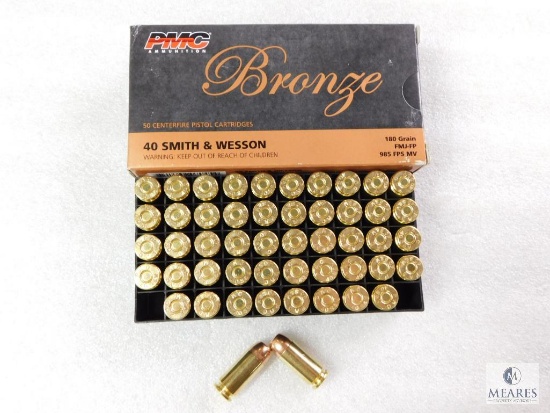 50 Rounds PMC .40 S&W Ammo. 180 Grain FMJ