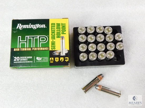 20 Rounds Remington HTP .38 Special Ammo. +P 110 Grain Semi Jacketed Hollow Point