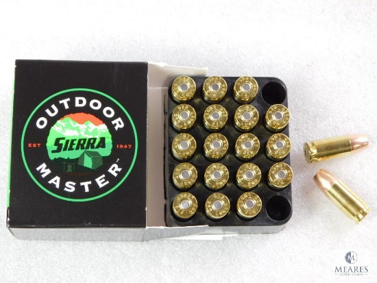 20 Rounds Sierra 9mm Ammo. 124 Grain Jacketed Hollow Point