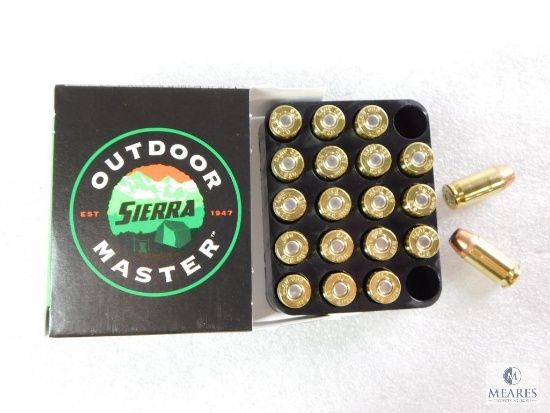 20 Rounds Sierra .380 ACP Ammo. 90 Grain Jacketed Hollow Point