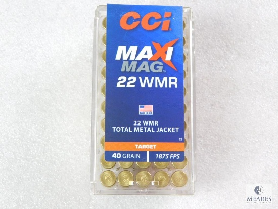 50 Rounds CCI Maximag .22 Magnum Ammo. 40 Grain TMJ 1875FPS