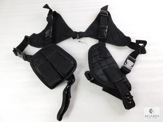 New Ambidextrous Tactical Shoulder Holster with Double Magazine Pouch