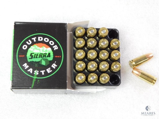 20 Rounds Sierra 9mm Ammo. 115 Grain Jacketed Hollow Point