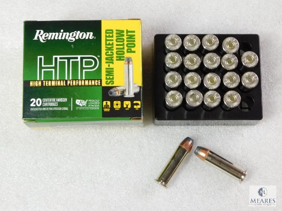 20 Rounds Remington HTP .38 Special Ammo. +P 110 Grain Semi Jacketed Hollow Point
