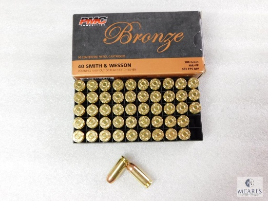 50 Rounds PMC .40 S&W Ammo. 180 Grain FMJ