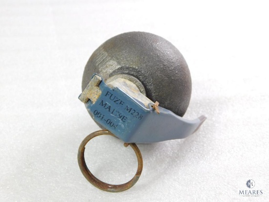 Inert De-Milled Baseball Type Hand Grenade