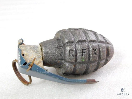Inert De-Milled Pineapple Type Hand Grenade
