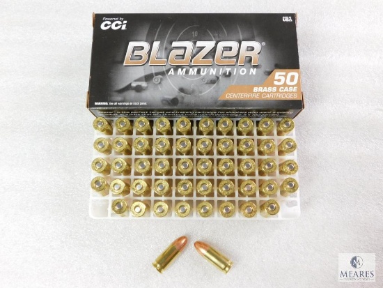 50 Rounds CCI Blazer 9mm Ammo. 124 Grain FMJ