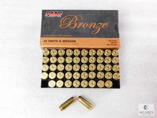 50 Rounds PMC .40 S&W Ammo. 180 Grain FMJ