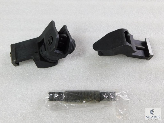New 45 Degree Offset AR15 Front and Rear Rifle Sights, Fully Adjustable