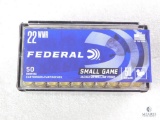50 Rounds Federal .22 Magnum Ammo. 50 Grain Jacketed Hollow Point