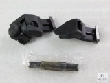 New 45 Degree Offset AR15 Front and Rear Rifle Sights, Fully Adjustable