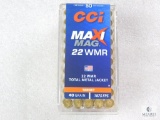 50 Rounds CCI Maximag .22 Magnum Ammo. 40 Grain TMJ 1875FPS