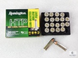 20 Rounds Remington HTP .38 Special Ammo. +P 110 Grain Semi Jacketed Hollow Point