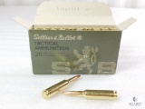 20 Rounds Sellier & Bellot 6.5 Creedmoor Ammo. 140 Grain FMJ Boat Tail