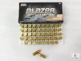 50 Rounds CCI Blazer 9mm Ammo. 124 Grain FMJ