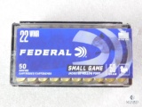 50 Rounds Federal .22 Magnum Ammo. 50 Grain Jacketed Hollow Point
