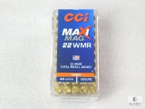 50 Rounds CCI Maximag .22 Magnum Ammo. 40 Grain TMJ 1875FPS