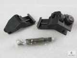 New 45 Degree Offset AR15 Front and Rear Rifle Sights, Fully Adjustable