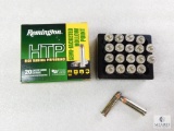 20 Rounds Remington HTP .38 Special Ammo. +P 110 Grain Semi Jacketed Hollow Point