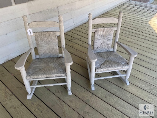 Two Child-size Outdoor Rocking Chairs