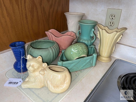 Large Lot of USA Pottery Vases and Planters